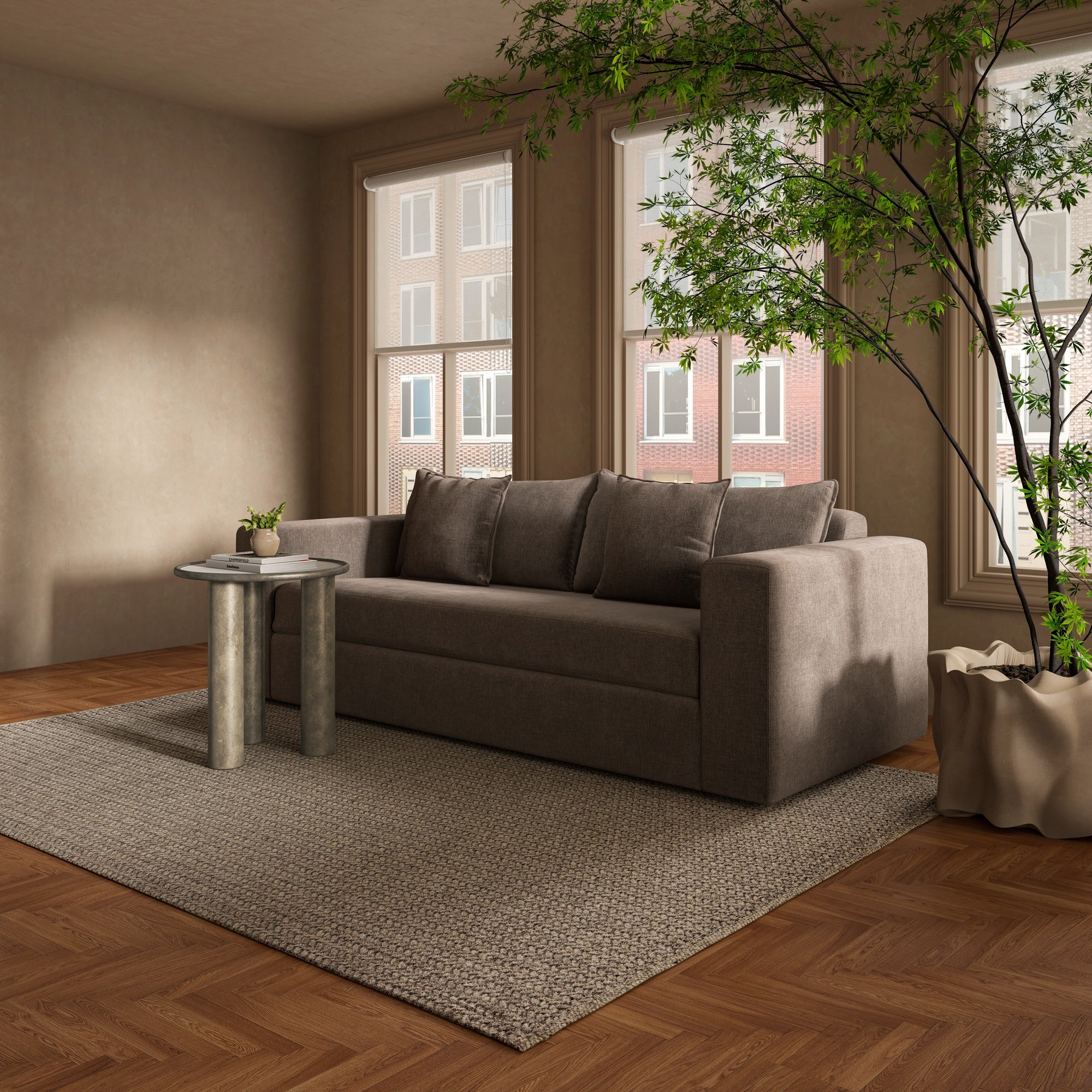 Kiran Sleeper Sofa Warm Charcoal