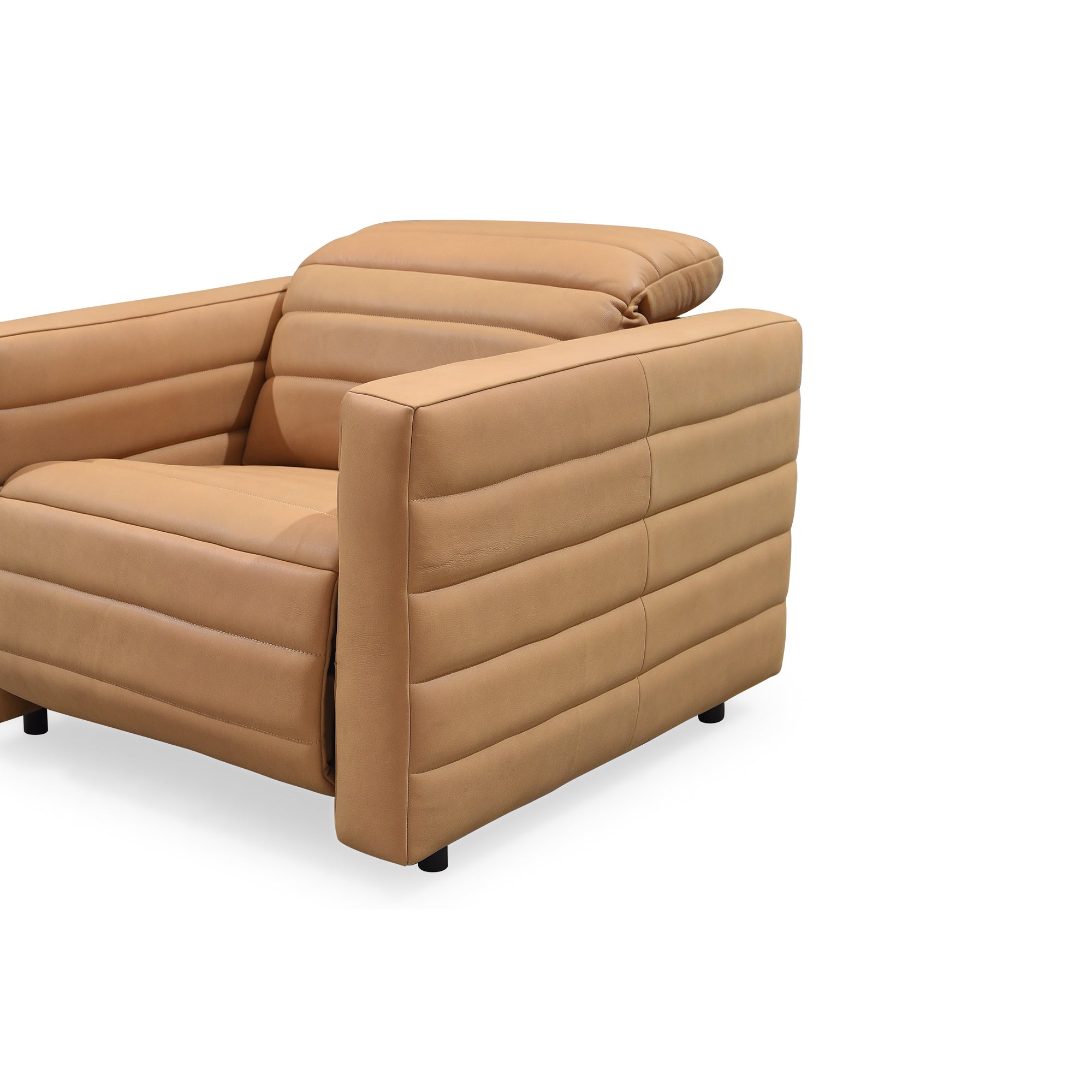 Juno Power Recliner Chair Tan Leather