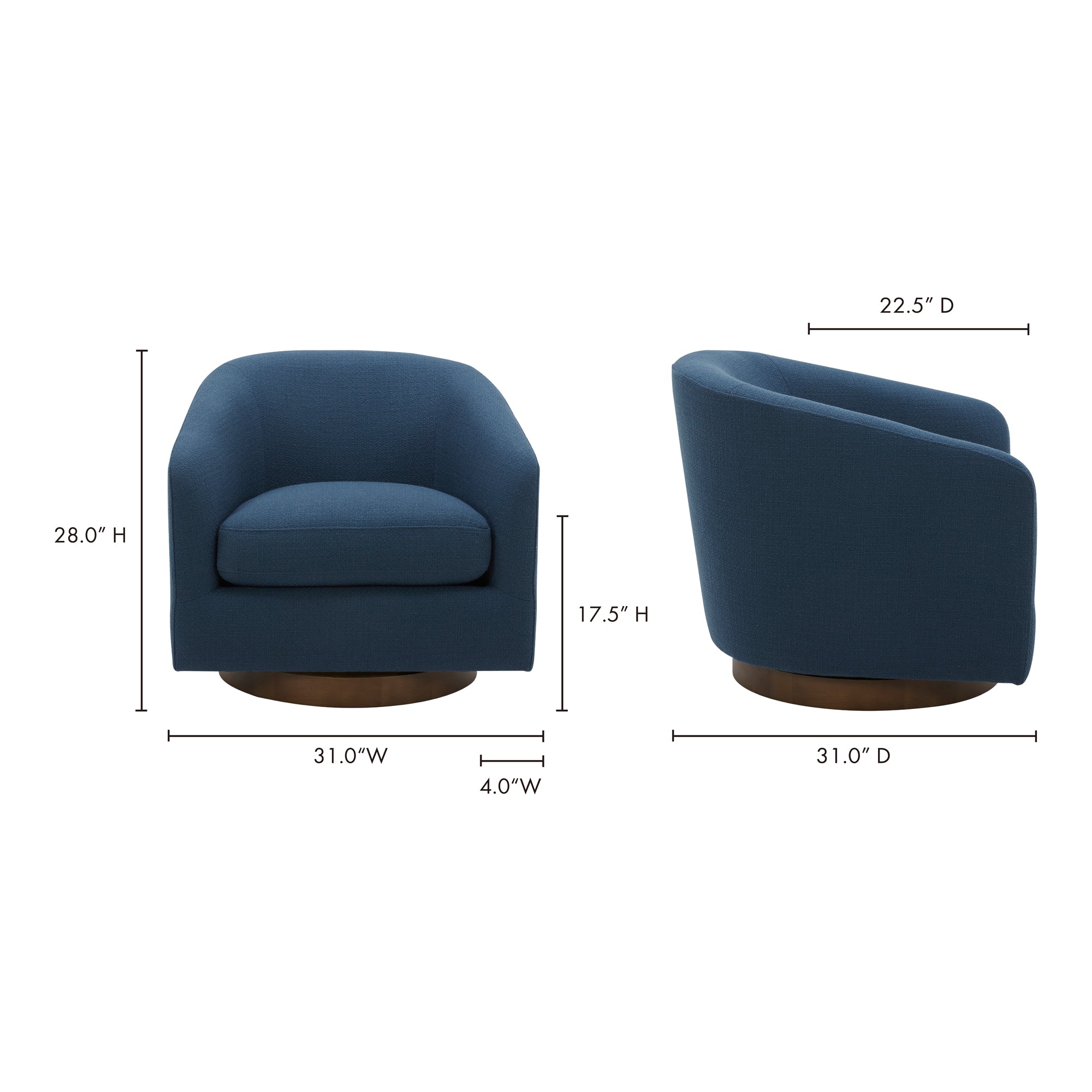Oscy Swivel Chair Dark Atlantic