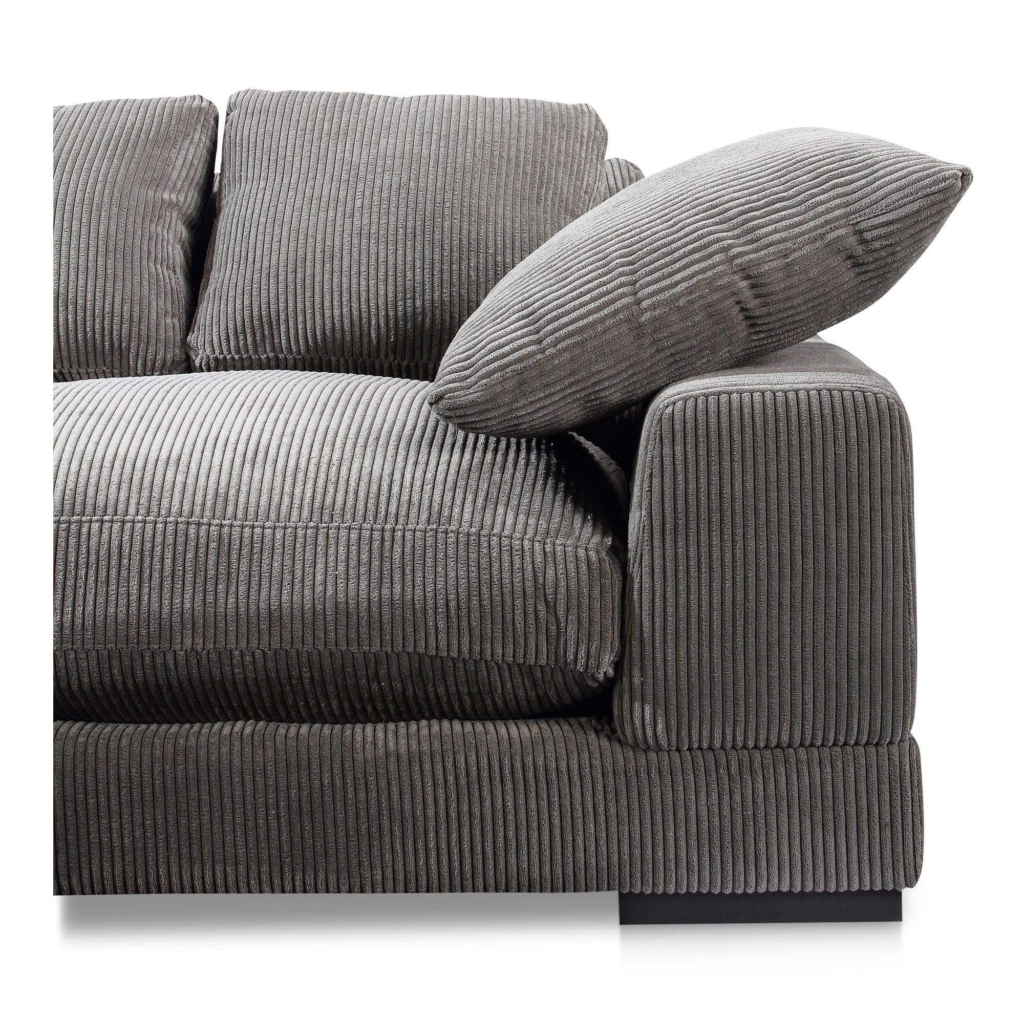 Plunge Large Sectional Charcoal