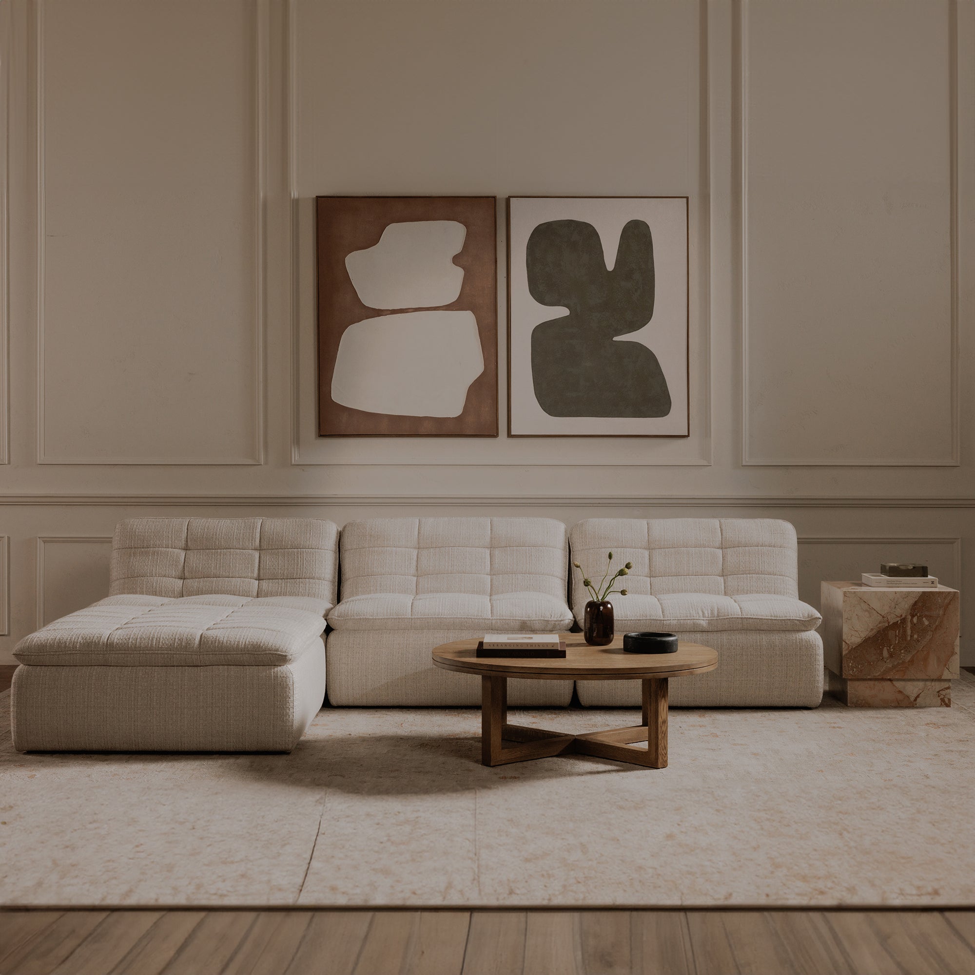 Lino Slipper Chair Textured Oat