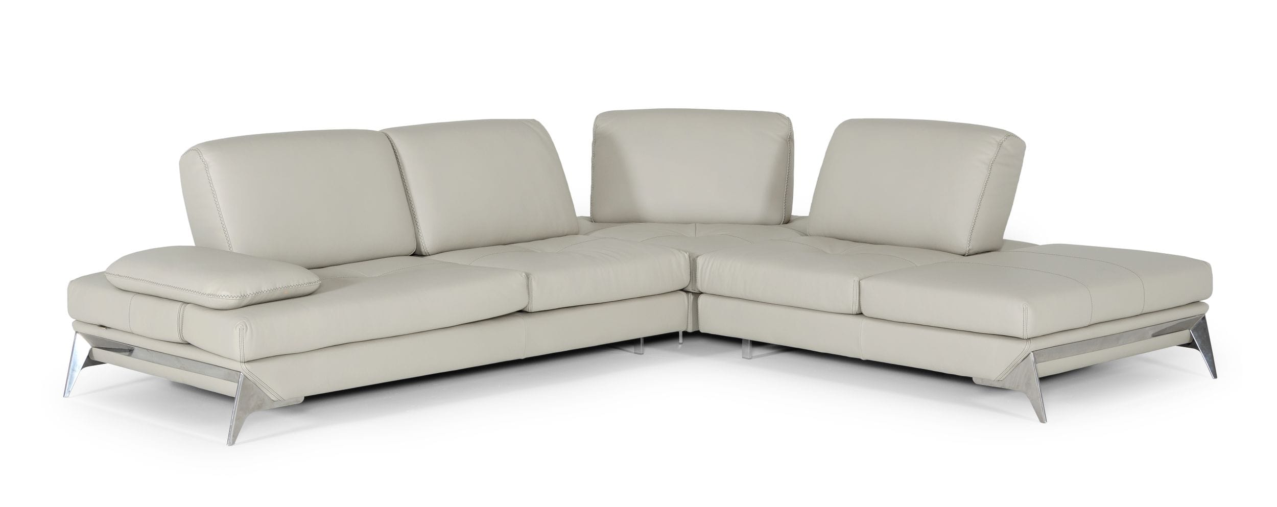 Lamod Italia Andrea - Modern Grey Leather Sectional Sofa