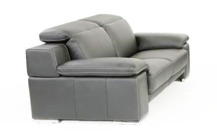 Lamod Italia Evergreen Modern Stone Grey Italian Leather Sofa