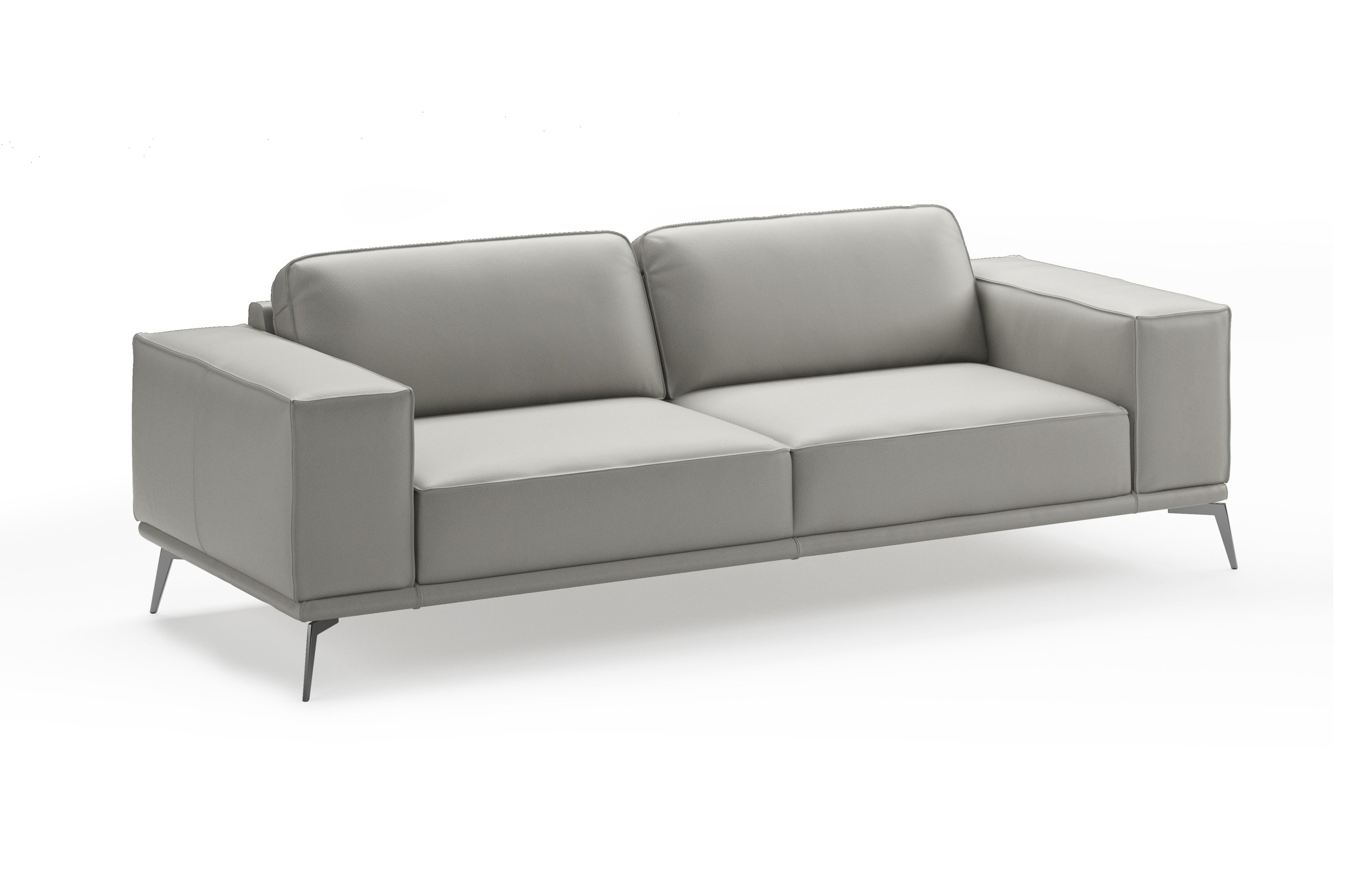 Lamod Italia Soho - Contemporary Italian Light Grey Leather Sofa