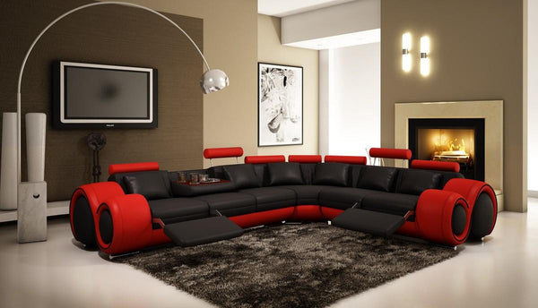 Divani casa 4087 modern bonded leather sectional sofa sales