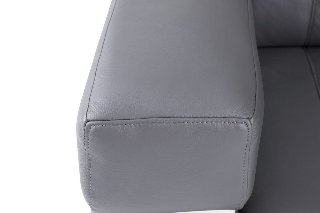 904 Divanitalia Chair in Top-grain Italian Leather - Dark Grey - SKU 904-CH-DARK GRAY - view 9