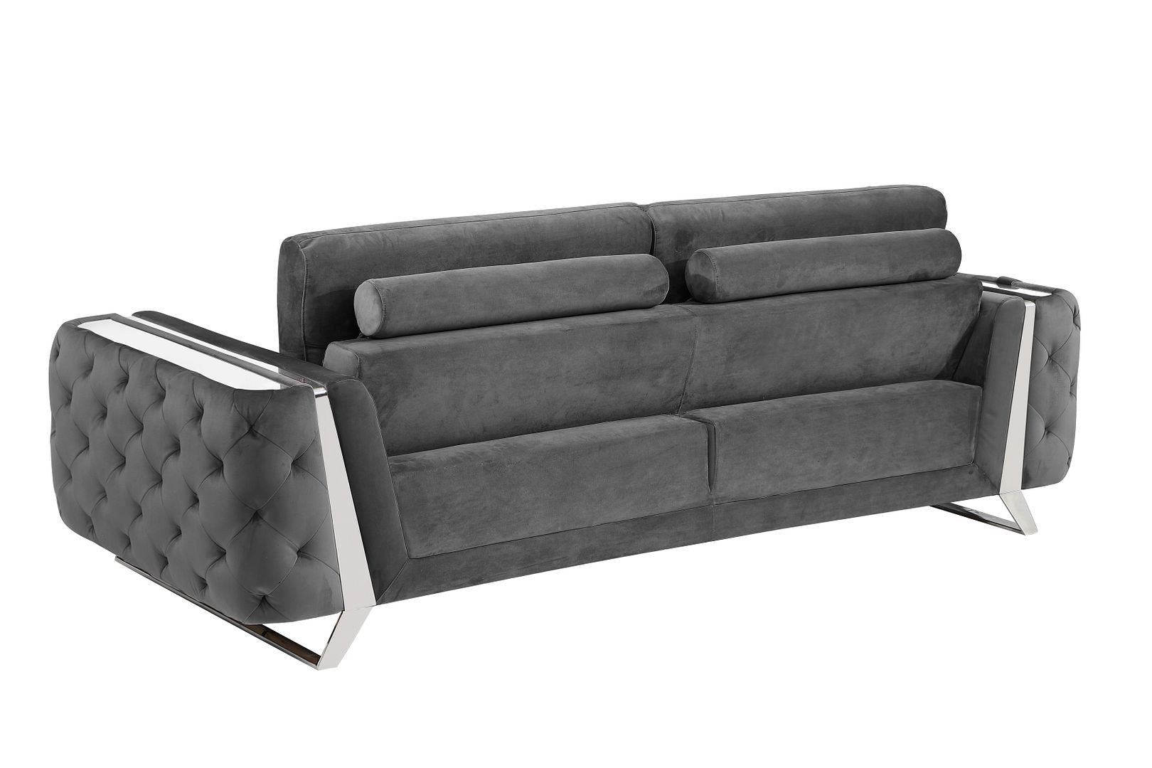 1051 Divanitalia Beige Sofa in Velvet Fabric