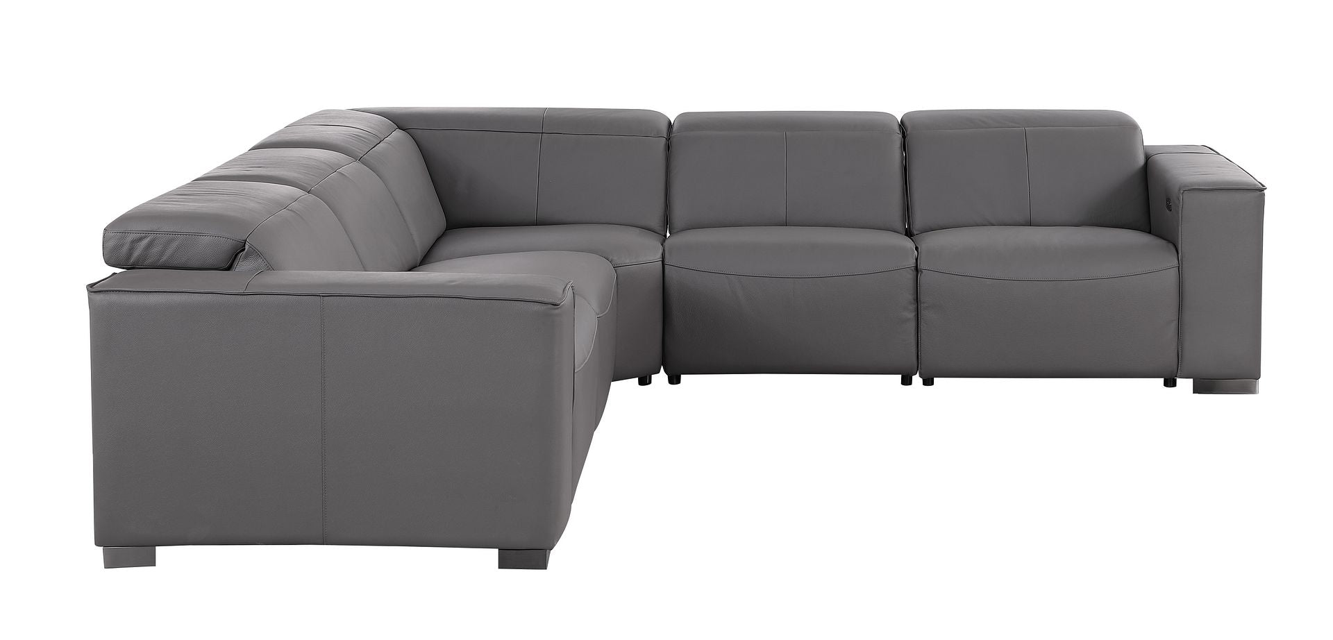 1208 Leather Reclining Set - Sofa & Loveseat with 4 Power Recliners