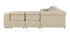 1116 Divanitalia 5-Piece L-Shaped Sectional Sofa in Top Grain Italian Leather with 3 Power Recliners & Power Headrests - Beige - SKU 1116-BEIGE-5PC-3PWR-SECTIONAL- GROUP - view 6