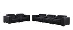 1208 Modular Leather Sofa & Loveseat with 6 Recliners and Power Headrests - Black - SKU 1208-BLACK-8.5-HT - view 4