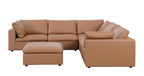 1100 Divanitalia 6-Piece L-Shaped Sectional Sofa - Top-grain Italian Leather