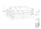 692 Divanitalia 3-Piece Sofa Set with Adjustable Headrest in Top-grain Italian Leather - White - SKU 692- WHITE 3PC (S/L/CH) - GROUP - view 14