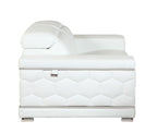 692 Divanitalia Loveseat with Adjustable Headrest in Top-grain Italian Leather - White - SKU 692-L-WHITE - view 8