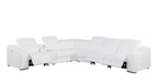 1116 Divanitalia 7-Piece L-Shaped Sectional Sofa in Top Grain Italian Leather with 3 Power Recliners & Power Headrests - White - SKU 1116-WHITE-7PC-3PWR-SECTIONAL- GROUP - view 3