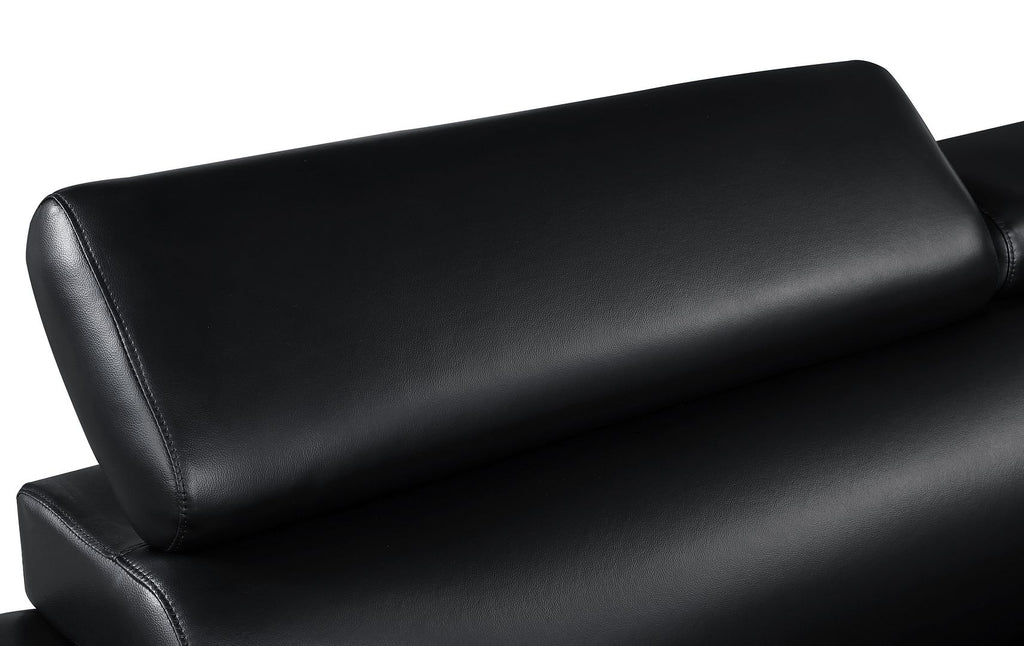 4571 Modern Genuine Leather 3-Piece Sofa Set - Black - SKU 4571-LV BLACK 3PC (S/L/C) - GROUP - view 9