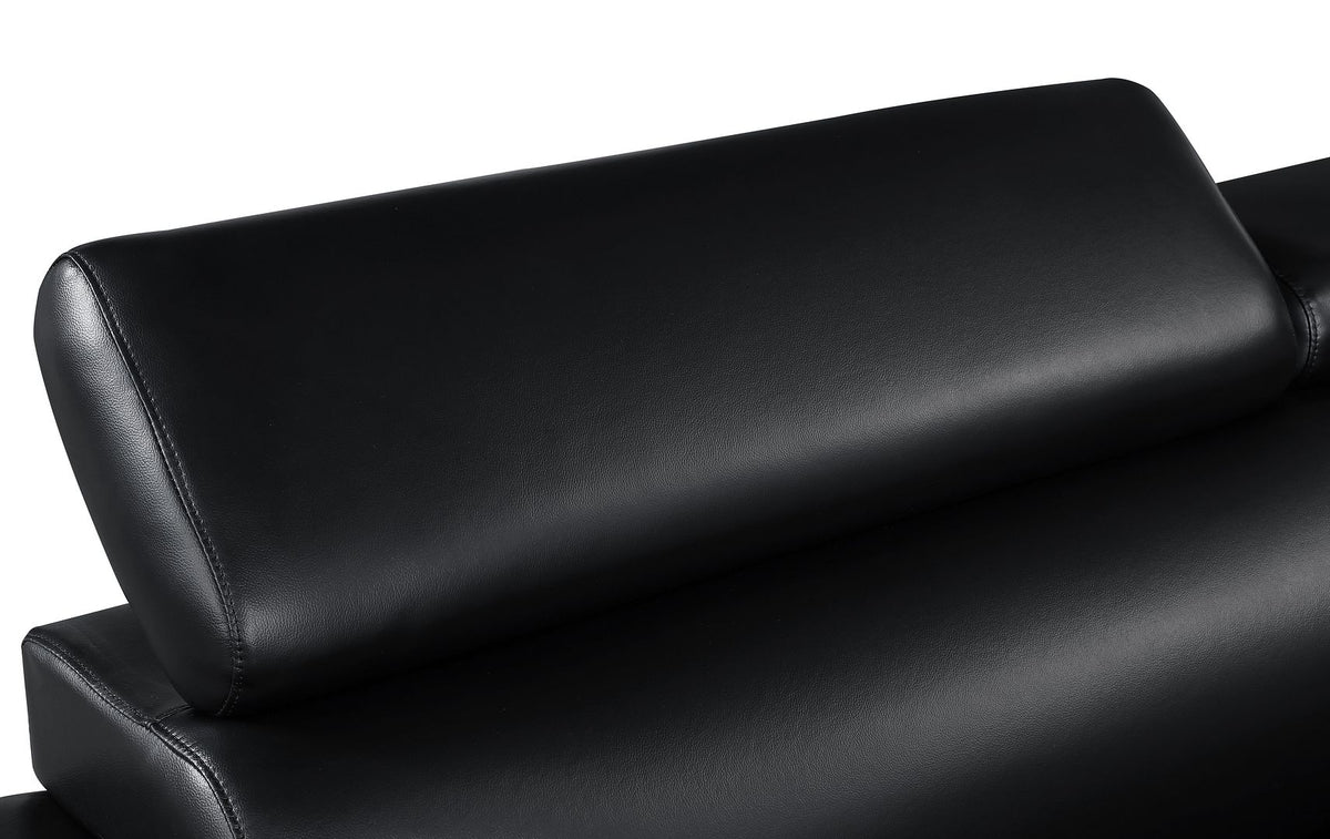 4571 Modern Genuine Leather 3-Piece Sofa Set - Black - SKU 4571-LV BLACK 3PC (S/L/C) - GROUP - view 9