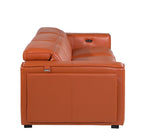 1224 Divanitalia 3-Piece Modular Power Reclining Sofa in Top Grain Italian Leather with 2 Power Recliners & Power Headrests