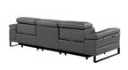 1246 Divanitalia Modular Power Dual Reclining Sofa with Power Reclining Headrests - Top Grain Italian Leather - Dark Grey - SKU 1246-DK-GREY-3.2-S-HT - view 6