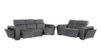 1224 Divanitalia 5-Piece Modular Power Reclining Sofa and Loveseat Set in Top Grain Italian Leather with 4 Power Recliners & Power Headrests - Dark Grey - SKU 1224-DK-GREY-5.4-HT-2PC - view 4