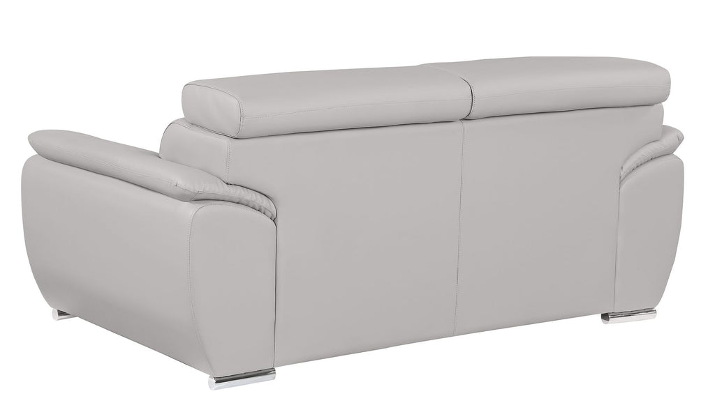 4571 Modern Genuine Leather Loveseat - Light Grey - SKU 4571-L-LT-GREY - view 5