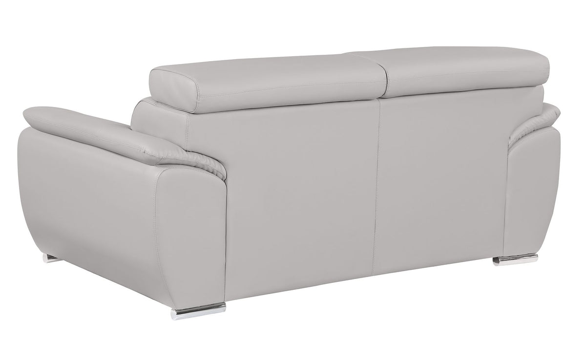 4571 Modern Genuine Leather Loveseat - Light Grey - SKU 4571-L-LT-GREY - view 5