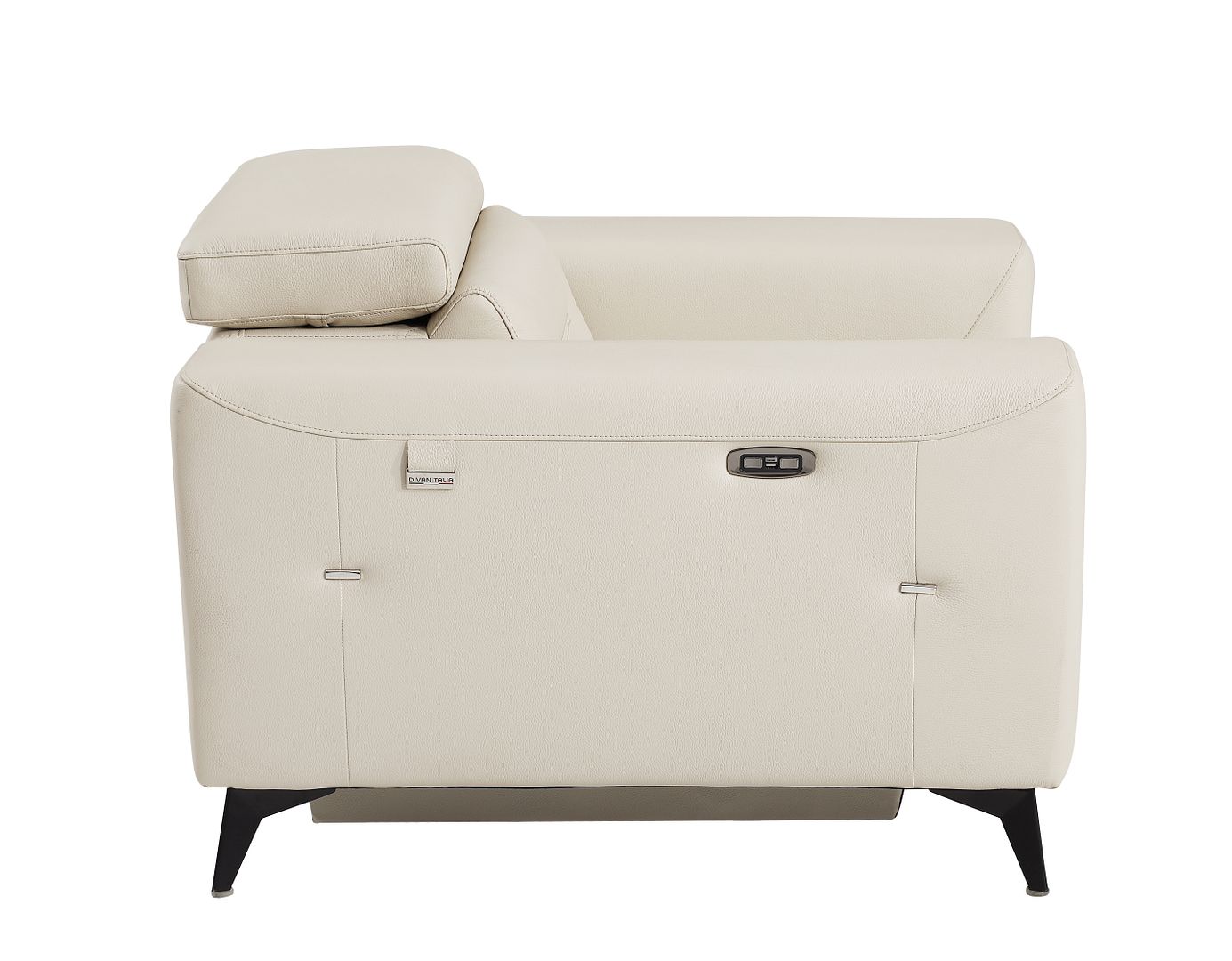 989 Divanitalia Power Reclining Arm Chair with Power Headrest in Top-grain Italian Leather