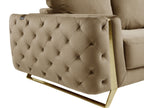 1051 Divanitalia Beige Sofa in Velvet Fabric