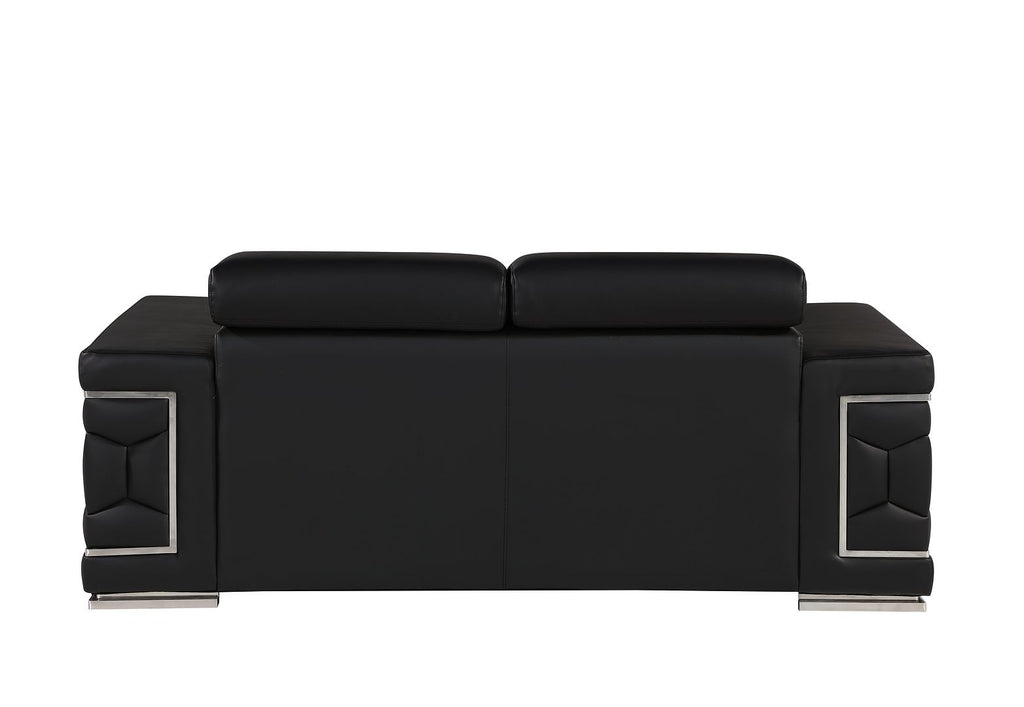 296 Genuine Loveseat - Black - SKU 296-BLACK-L - view 4