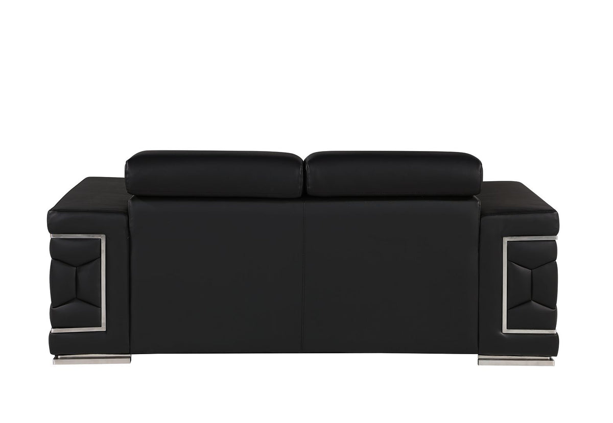 296 Genuine Loveseat - Black - SKU 296-BLACK-L - view 4