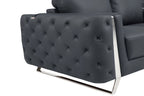 1050 Divanitalia 2-Piece Sofa Set in Top-grain Italian Leather - Dark Grey - SKU 1050-DK-GRAY-3PC - view 15