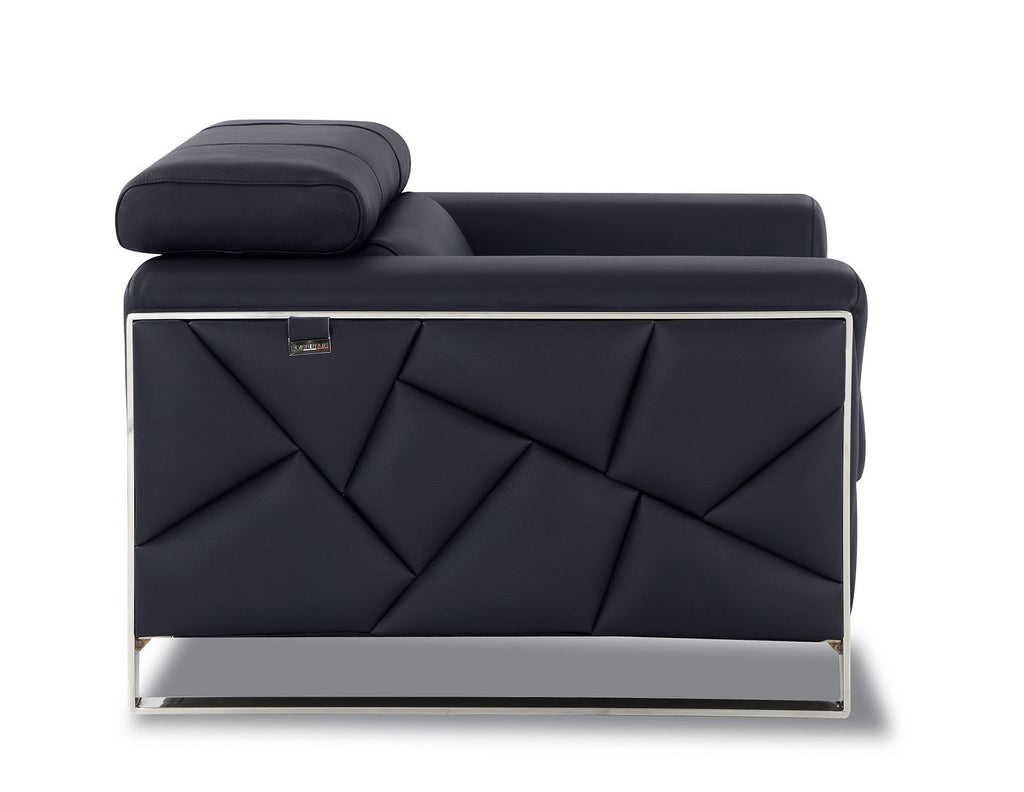 903 Divanitalia Chair with Adjustable Headrest in Top-grain Italian Leather - Black - SKU 903-CH-BLACK - view 5