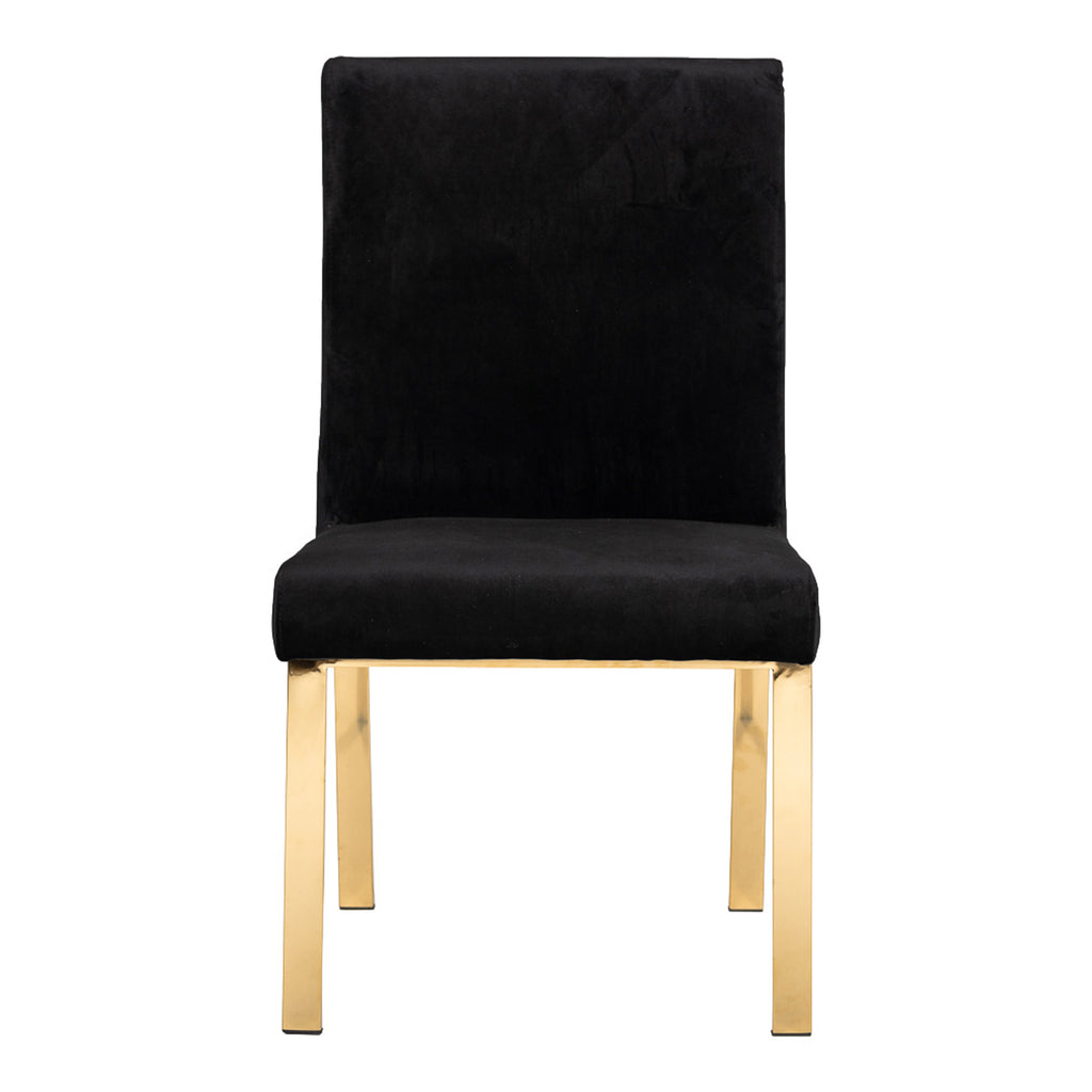 Reba Modern Grey Velvet & Gold Dining Chair (Set of 2)