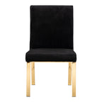 Reba Modern Grey Velvet & Gold Dining Chair (Set of 2)