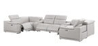 2679 8-Piece U-Shaped Power Reclining Sectional Sofa in Genuine Leather - 4 Recliners