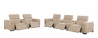 1208 Modular Leather Sofa & Loveseat with 6 Recliners and Power Headrests - Beige - SKU 1208-BEIGE-8.5-HT - view 5
