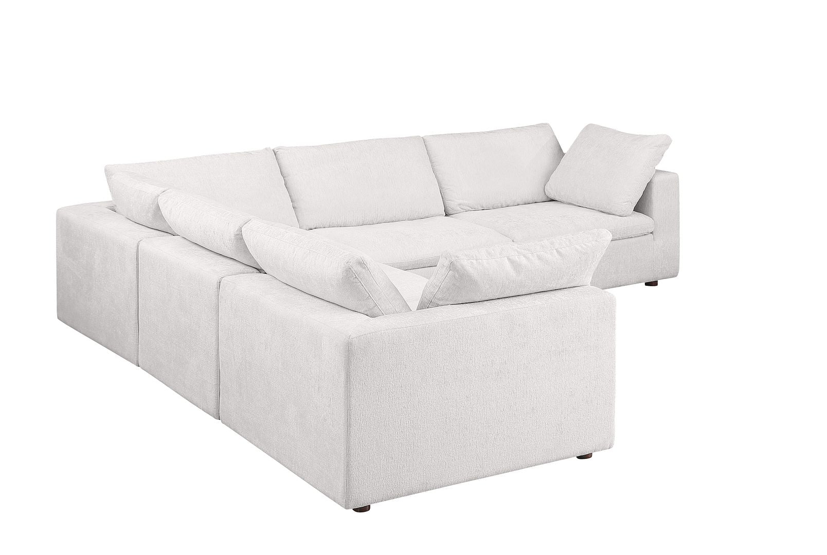 1100 Divanitalia 5-Piece L-Shaped Sectional Sofa - Top-grain Italian Leather