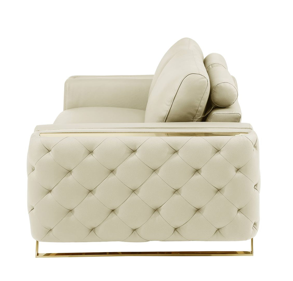 1050 Divanitalia Chair in Top-grain Italian Leather - Beige - SKU 1050-BEIGE-CH - view 5