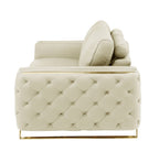 1050 Divanitalia Chair in Top-grain Italian Leather - Beige - SKU 1050-BEIGE-CH - view 5