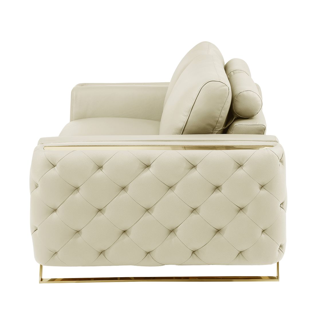 1050 Divanitalia Chair in Top-grain Italian Leather - Beige - SKU 1050-BEIGE-CH - view 5