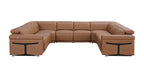 1126 Divanitalia 8-Piece U-Shaped Sectional Sofa in Top Grain Italian Leather with 4 Power Recliners & Power Headrests