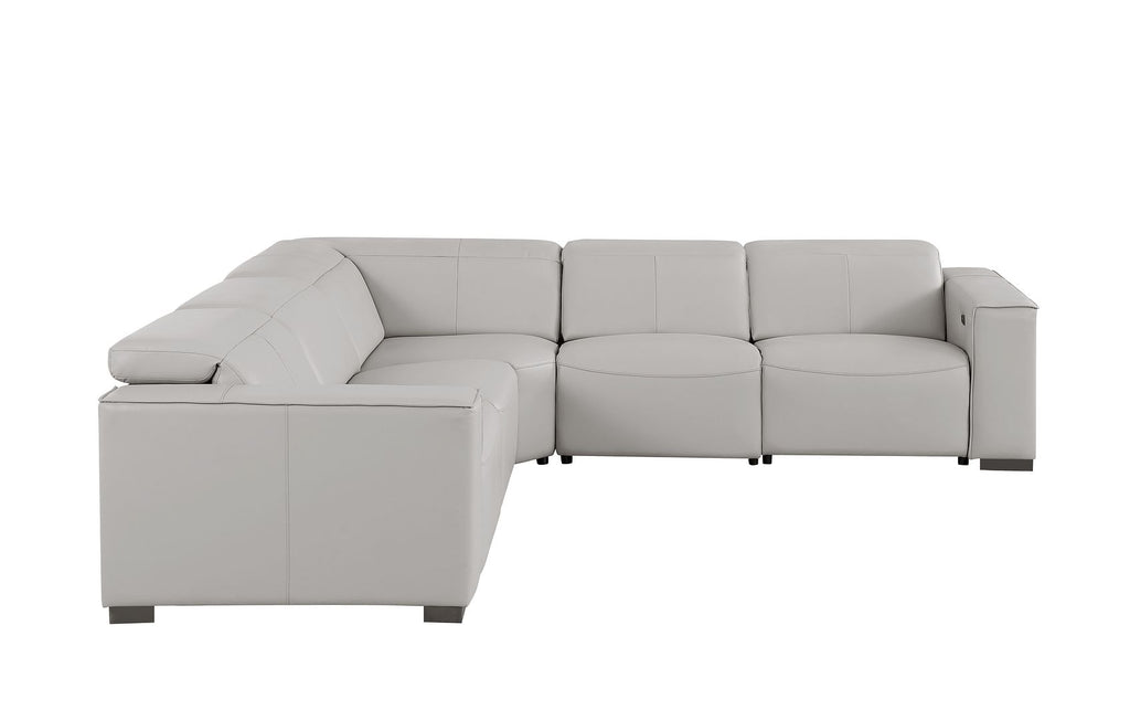 1208 Leather Reclining Set - Sofa & Loveseat with 4 Power Recliners
