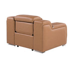 1116 Divanitalia Top Grain Italian Leather Power Reclining Chair with Power Headrests - Cognac - SKU 1116-COGNAC-CH - view 6