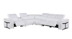 1126 Divanitalia 7-Piece L-Shaped Sectional Sofa in Top Grain Italian Leather with 3 Power Recliners & Power Headrests - White - SKU 1126-WHITE-SEC-7PC-3PWR-SECTIONAL-GROUP - view 3