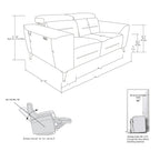 989 Divanitalia Power Reclining 3-Piece Sofa Set with Power Headrest in Top-grain Italian Leather - White - SKU 989-WHITE-3PC - view 16