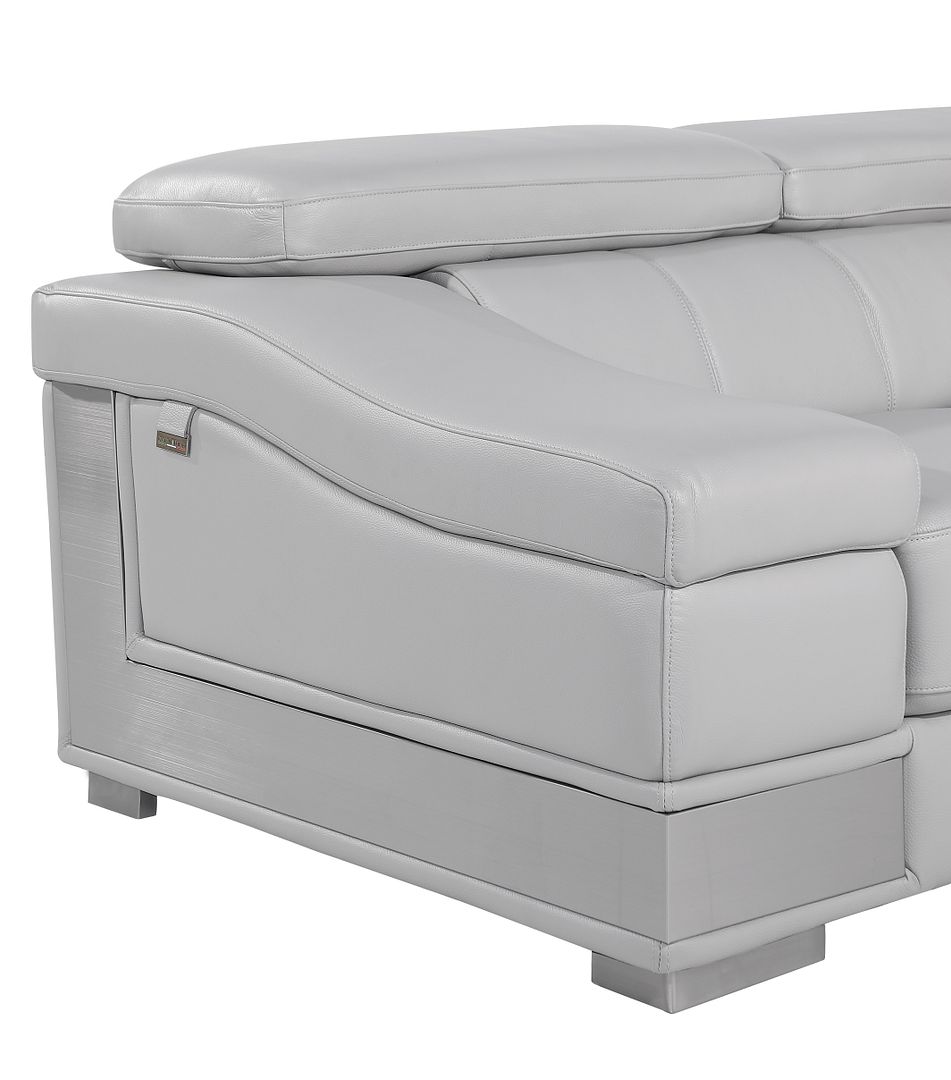 415 Divanitalia Sofa with Adjustable Headrest in Top-grain Italian Leather