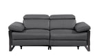 1246 Divanitalia Top Grain Italian Leather Loveseat with Power Headrest - Dark Grey - SKU 1246-DK-GREY-2.2-HT - view 3