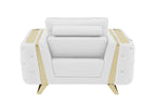 1050 Divanitalia Chair in Top-grain Italian Leather - White - SKU 1050-WHITE-CH - view 4