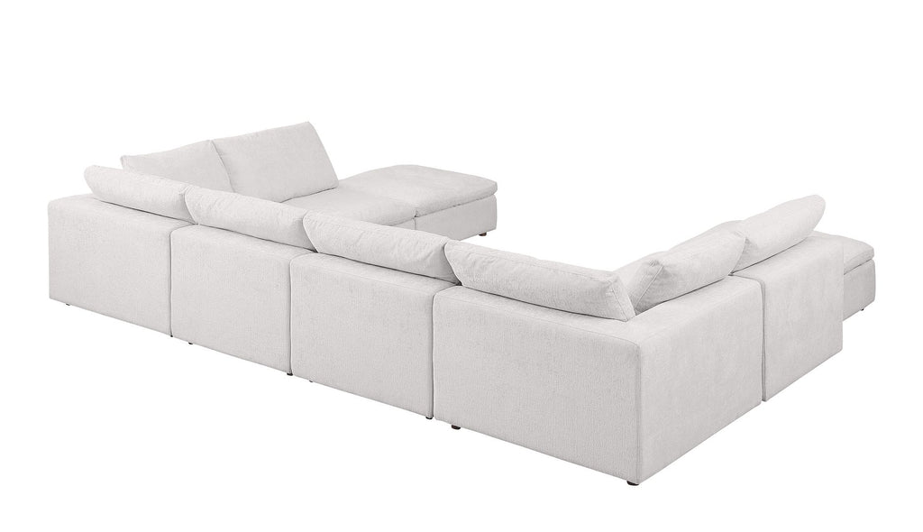 1100 Divanitalia Top-grain Italian Leather 8-Piece Sectional Sofa with Chaise