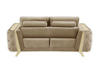 1051 Divanitalia Beige Sofa in Velvet Fabric
