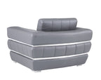 904 Divanitalia Chair in Top-grain Italian Leather - Dark Grey - SKU 904-CH-DARK GRAY - view 3